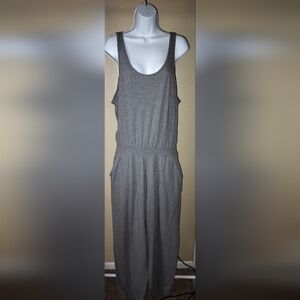 Aerie Gray Everyday Track Jumpsuit Sz L